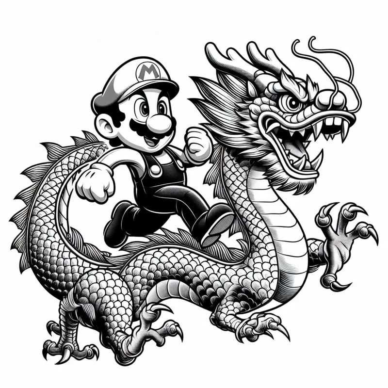 Super mario dragon Hueforge