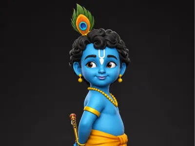 CUTE KRISNA WITH FLUTE