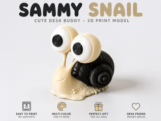 Adorable Snail Sammy with Big Eyes
