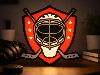 Ice hockey mask lightbox