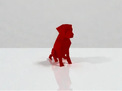 Low-Poly Dog Decoration