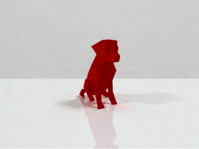 Low-Poly Dog Decoration