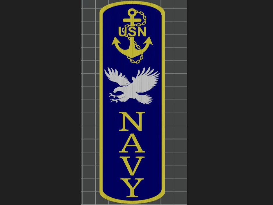 NAVY INSPIRED BOOKMARK