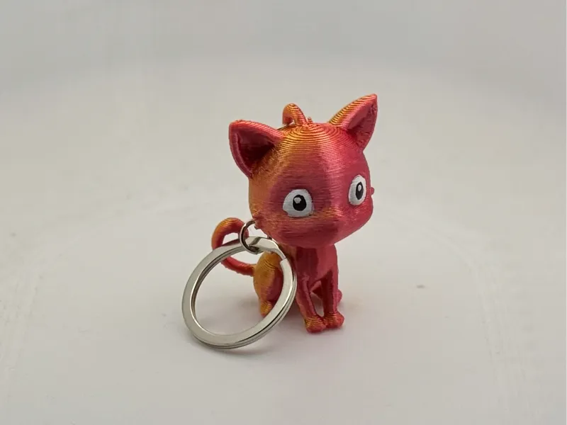 sweet and cute cat - keychain