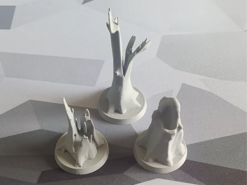 32mm Miniature Model Bases - Trees - Pack 2