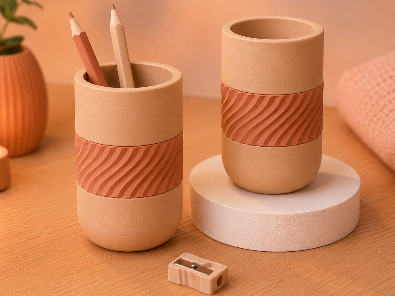 Wave Pen Holder - Cozy Desk Vol 2