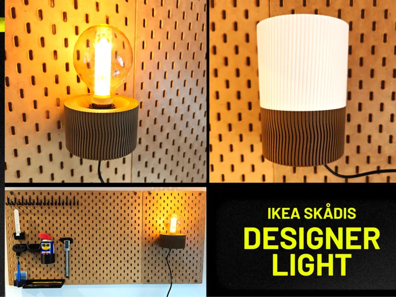 Modular IKEA Skådis Pegboard Wall Lamp