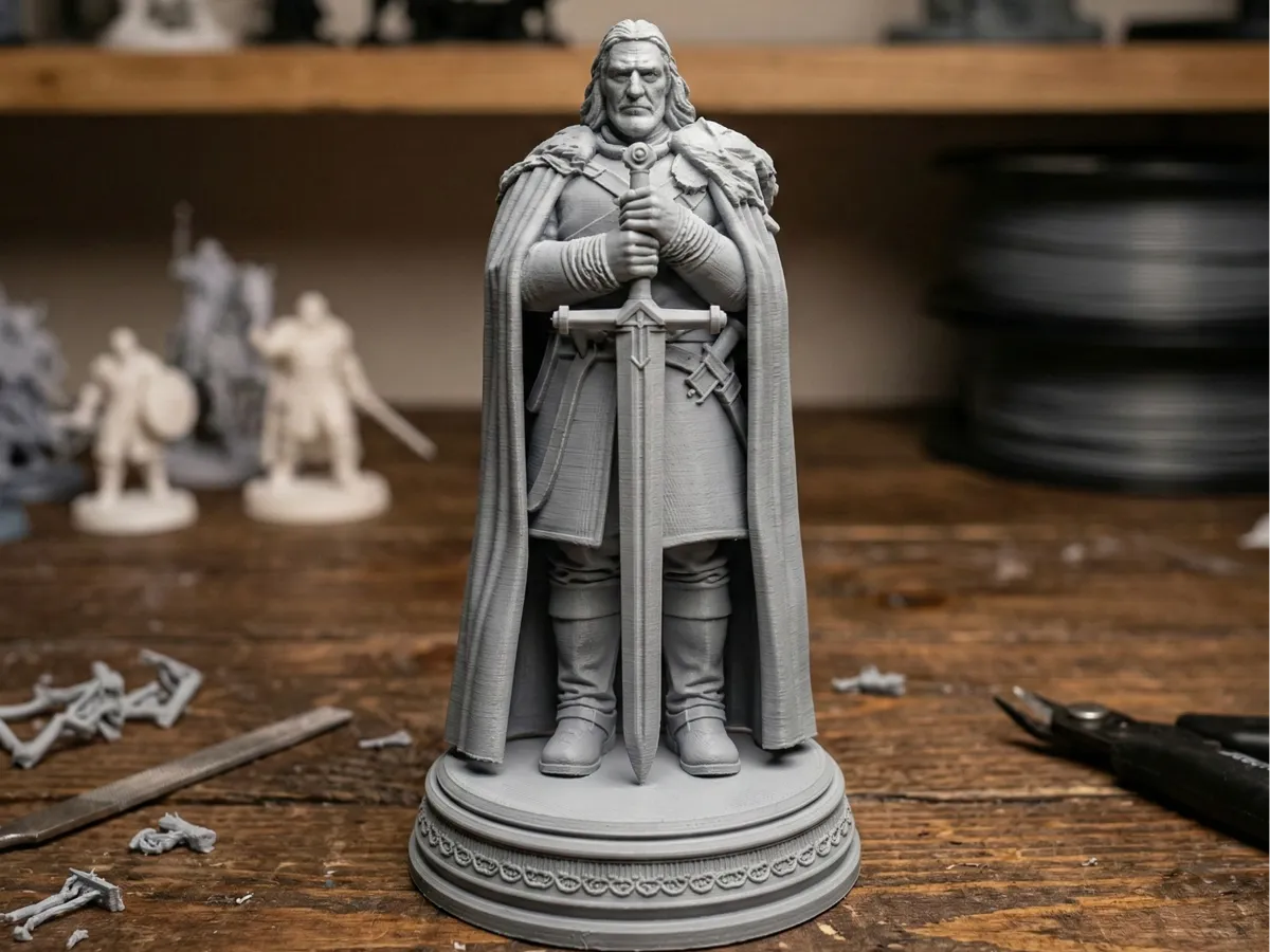Statue Eddard Stark et son épée Glace