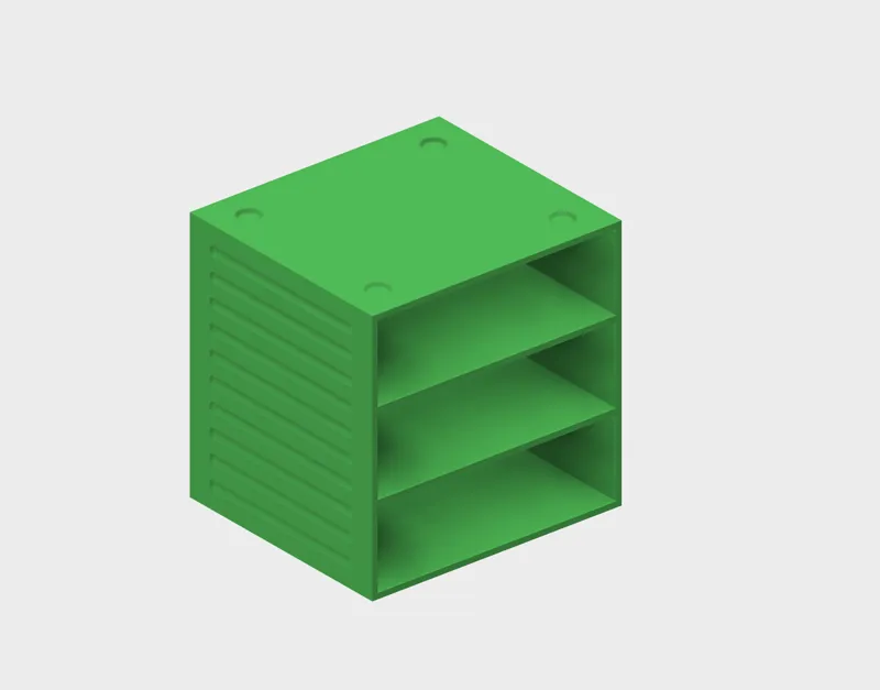 可堆叠的收纳抽屉柜 by 蓝极光耗材包装盒 Stackable storage drawer cabinet