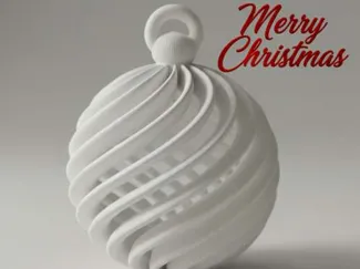 Elegant Twisted Spiral Bauble - Christmas Ornament