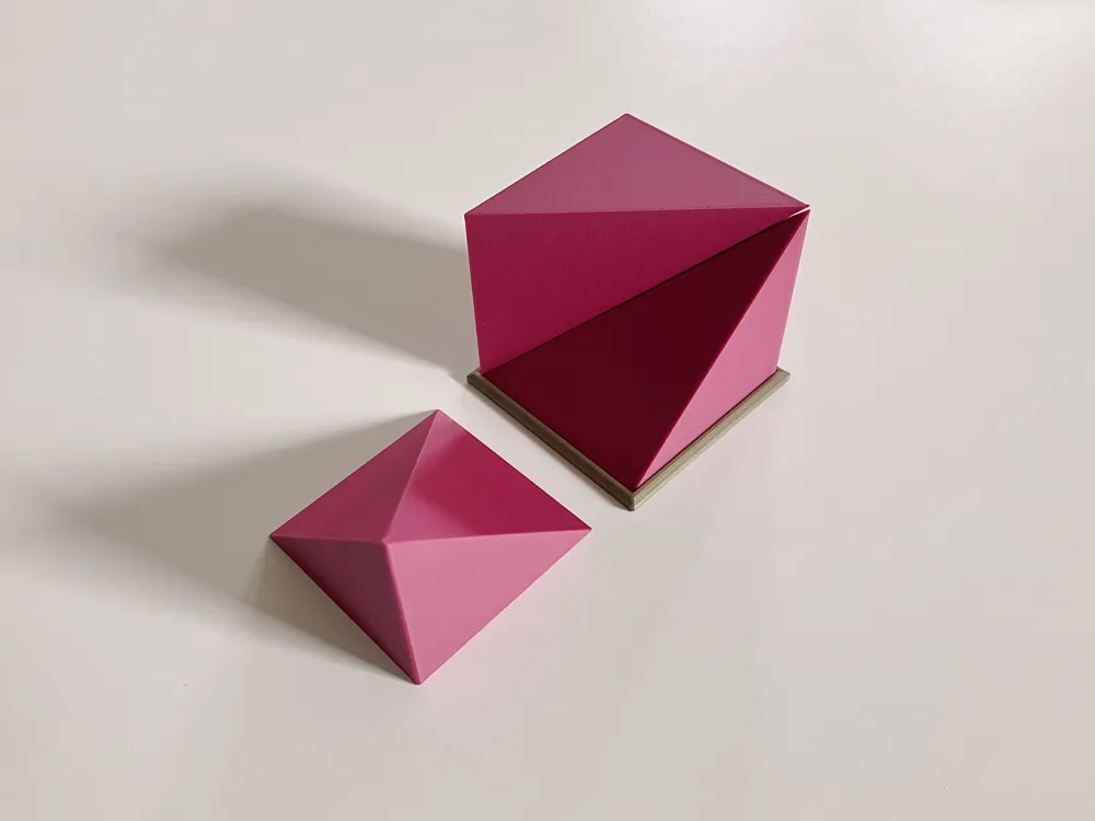 Cube and pyramid - Free 3D Print Model - MakerWorld