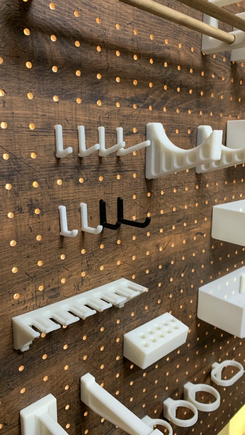 Pegboard hook & mount sets view 2