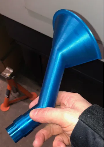 funnel with cut out
