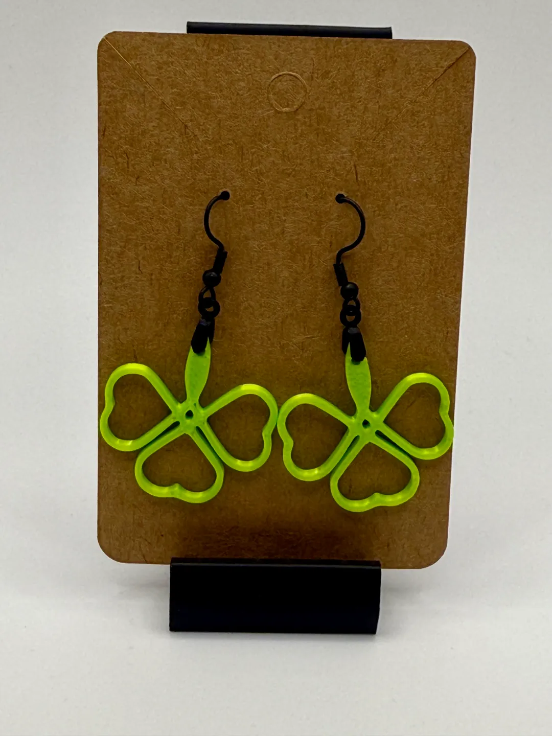 Shamrock Clover St Patrick's Day Earrings view 3