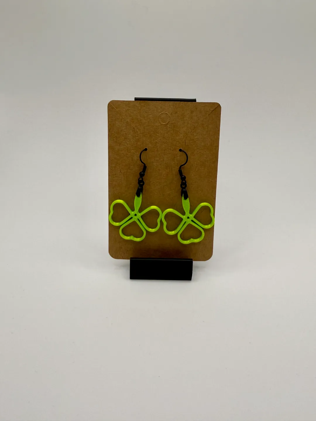Shamrock Clover St Patrick's Day Earrings view 2