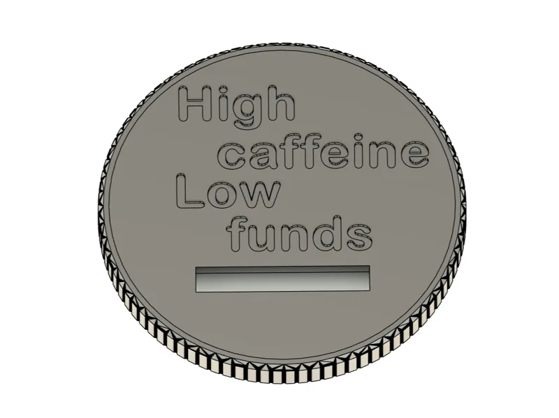 Monster Can Piggy Bank Lid-high coffeine low funds