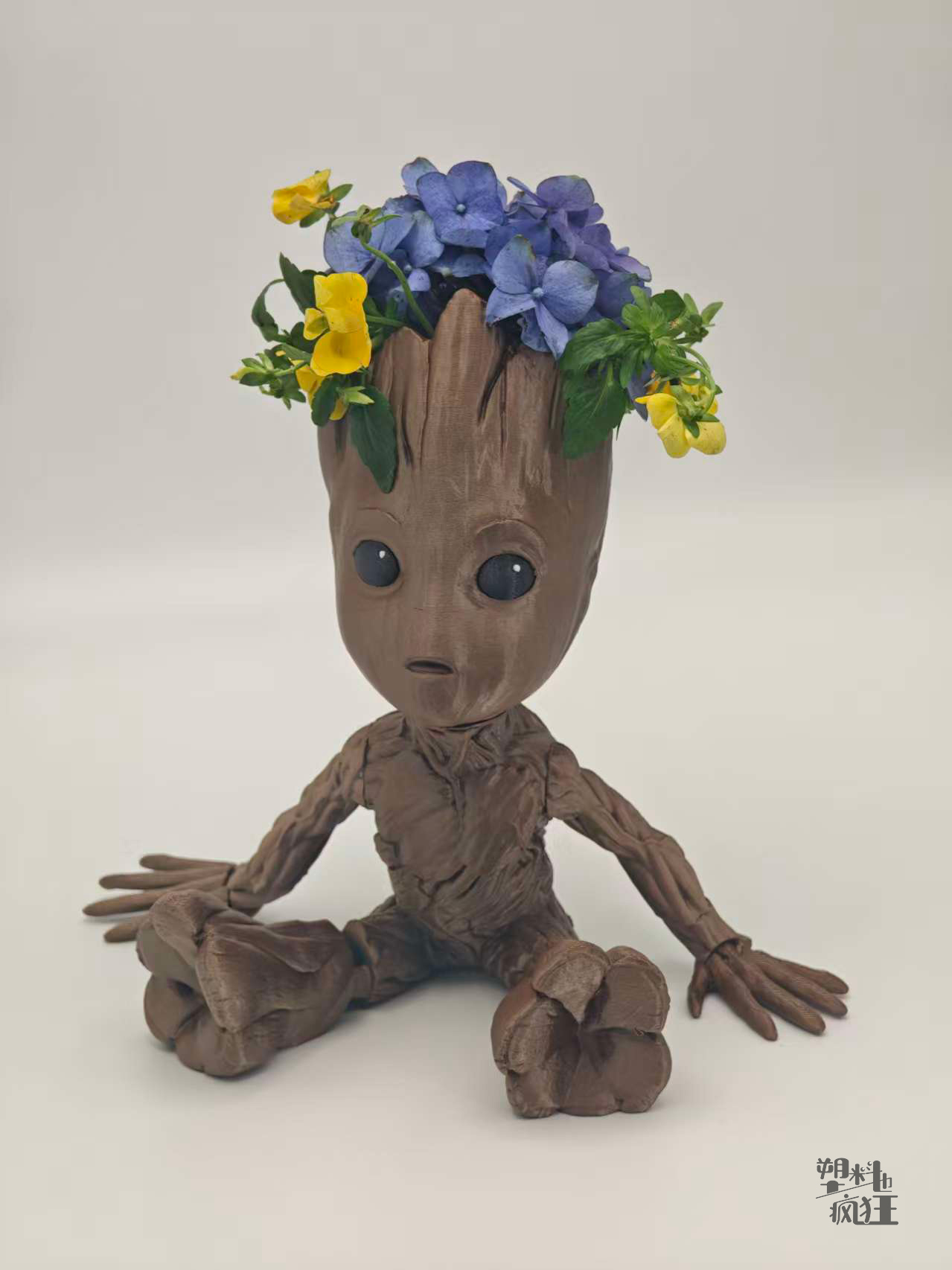 Miniatura 1 do modelo 3D 创意盆栽（花盆）系列 5 | I‘m Groot | 可活动格鲁特创意花盆