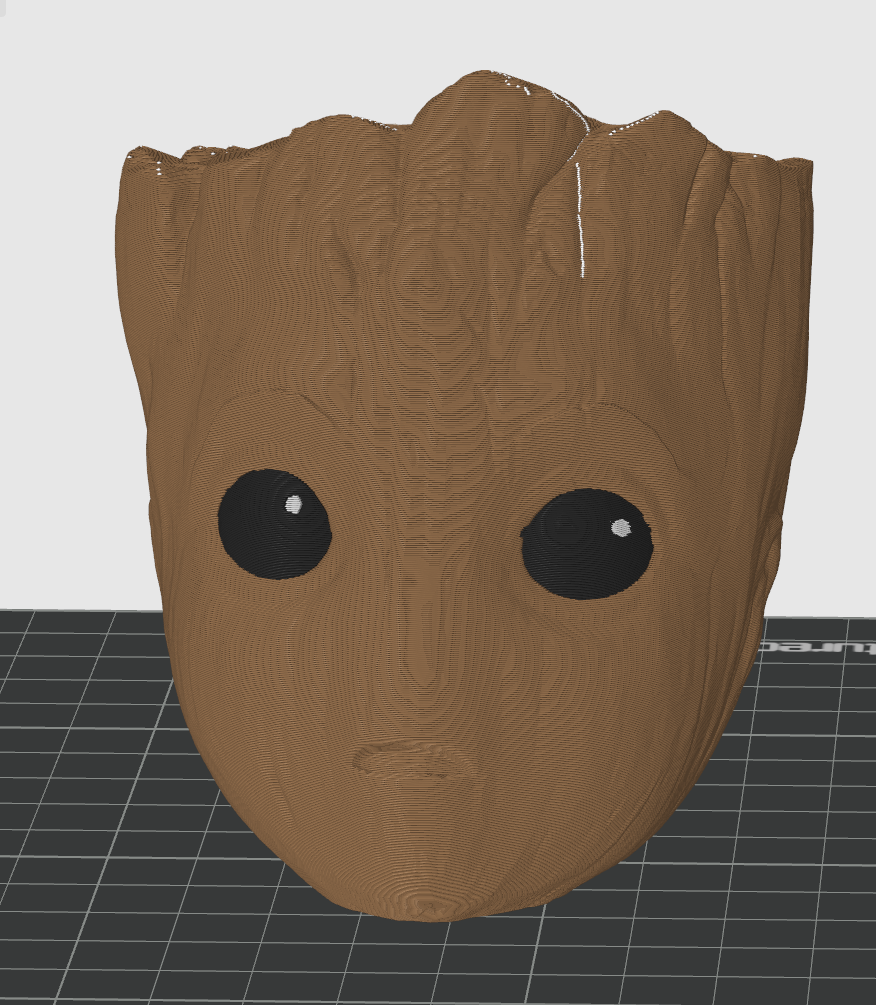 Miniatura 2 do modelo 3D 创意盆栽（花盆）系列 5 | I‘m Groot | 可活动格鲁特创意花盆