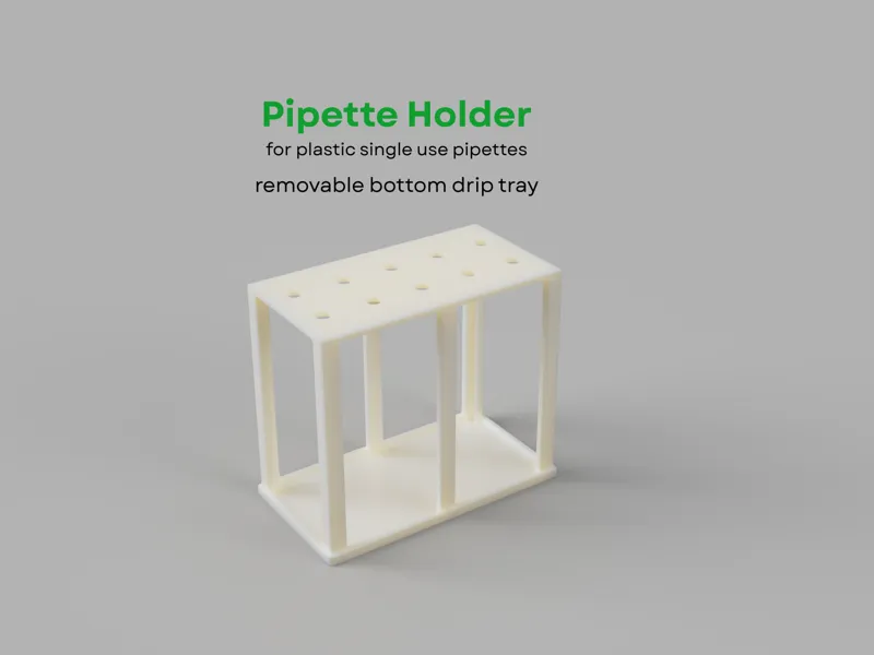 Pipette Holder for plastic disposable pipettes
