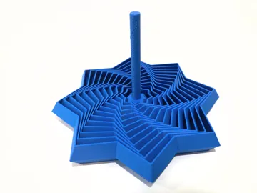 Objeto manipulable: 8 Point Expanding Star Fidget (Print In Place) — vista de referencia 3