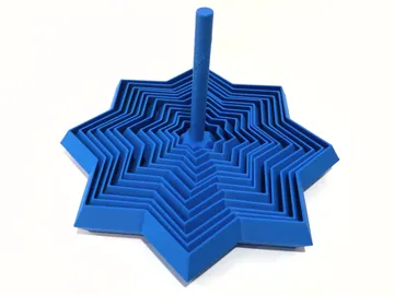 Objeto manipulable: 8 Point Expanding Star Fidget (Print In Place) — vista de referencia 5