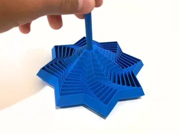 Objeto manipulable: 8 Point Expanding Star Fidget (Print In Place) — vista de referencia 4
