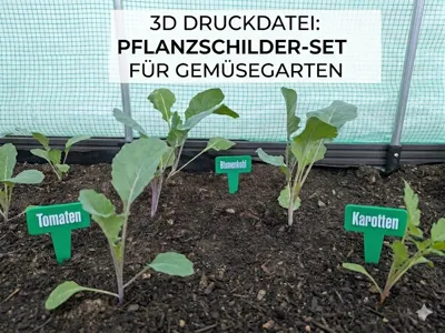 Plant labels for the bed