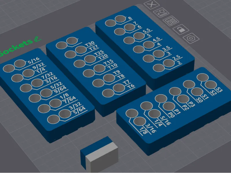 Tekton Bit Socket Set Organizer for Gridfinity