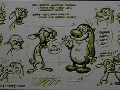 Ren and Stimpy Concept Sketch Hueforge