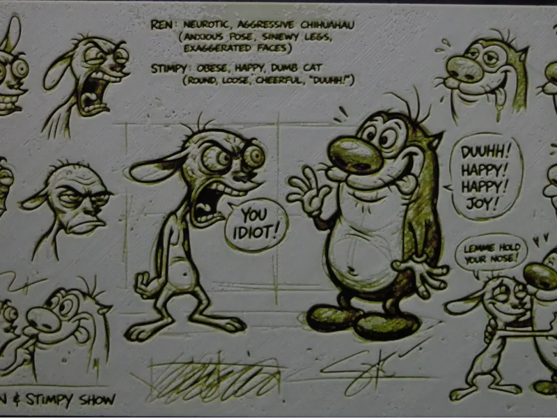 Ren and Stimpy Concept Sketch Hueforge
