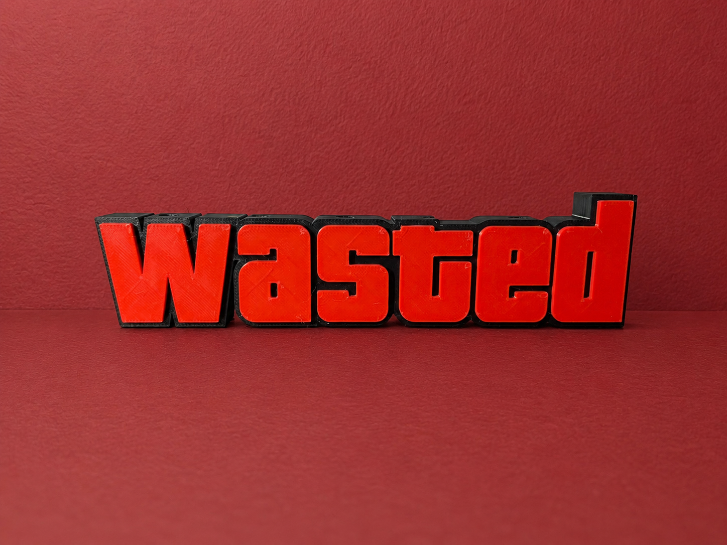 Wasted Sign - Gaming Desk Decor