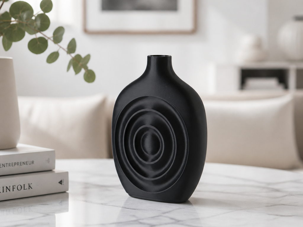 Orbit Echo Vase with a Target Pattern