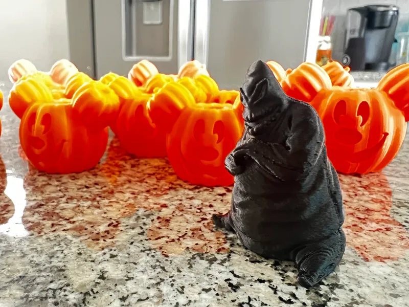 Halloween Pumpkin Straw Topper (Mickey)