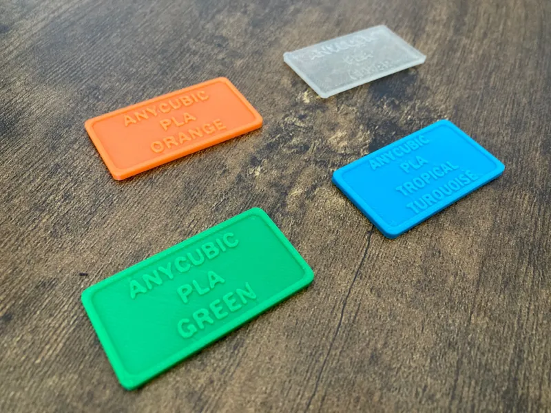 customizable filament swatches in 45 & 50mm