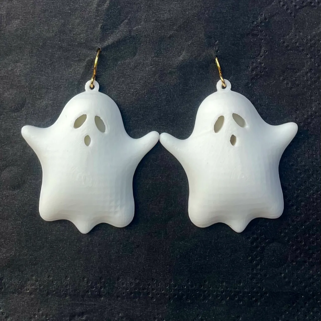 Halloween Earrings Jewelry Puffy Ghost Pumpkin view 3