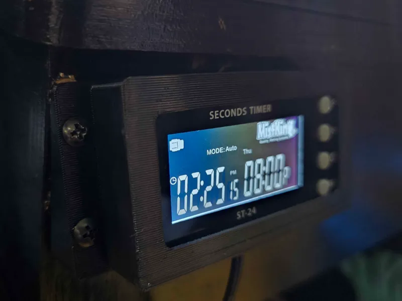 Mist King timer mounting plate