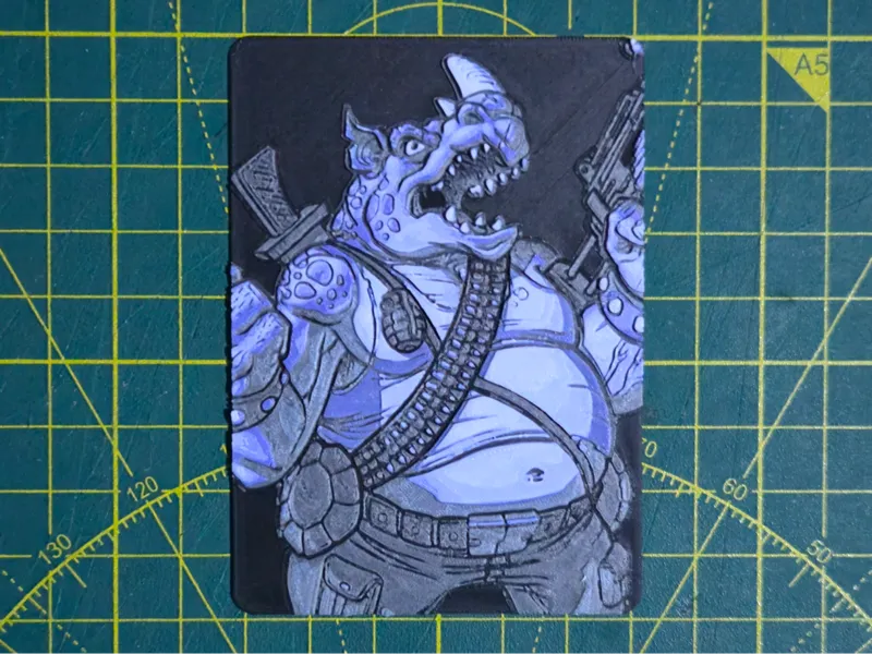 MTG Commander Deck Box Rocksteady Inlay HueForge
