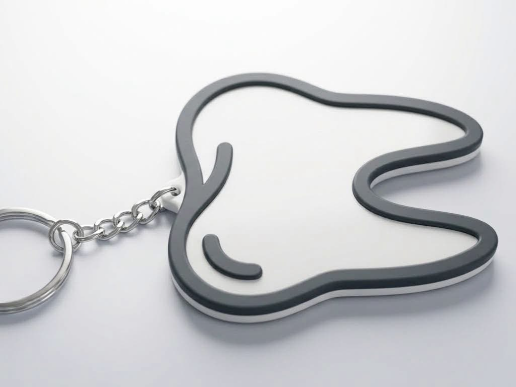 Tooth for dentist keychain