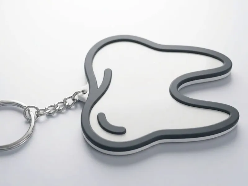 Tooth for dentist keychain