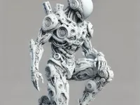 Statue robot cyberpunk — photo 1