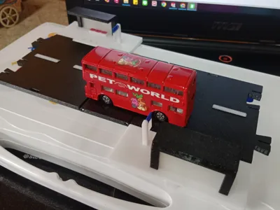 Foldable Miniature Car Road - Level Crossing (Compatible with Tomica Base Plate)