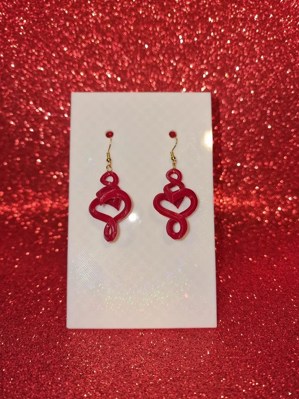 Eternal heart earrings view 3