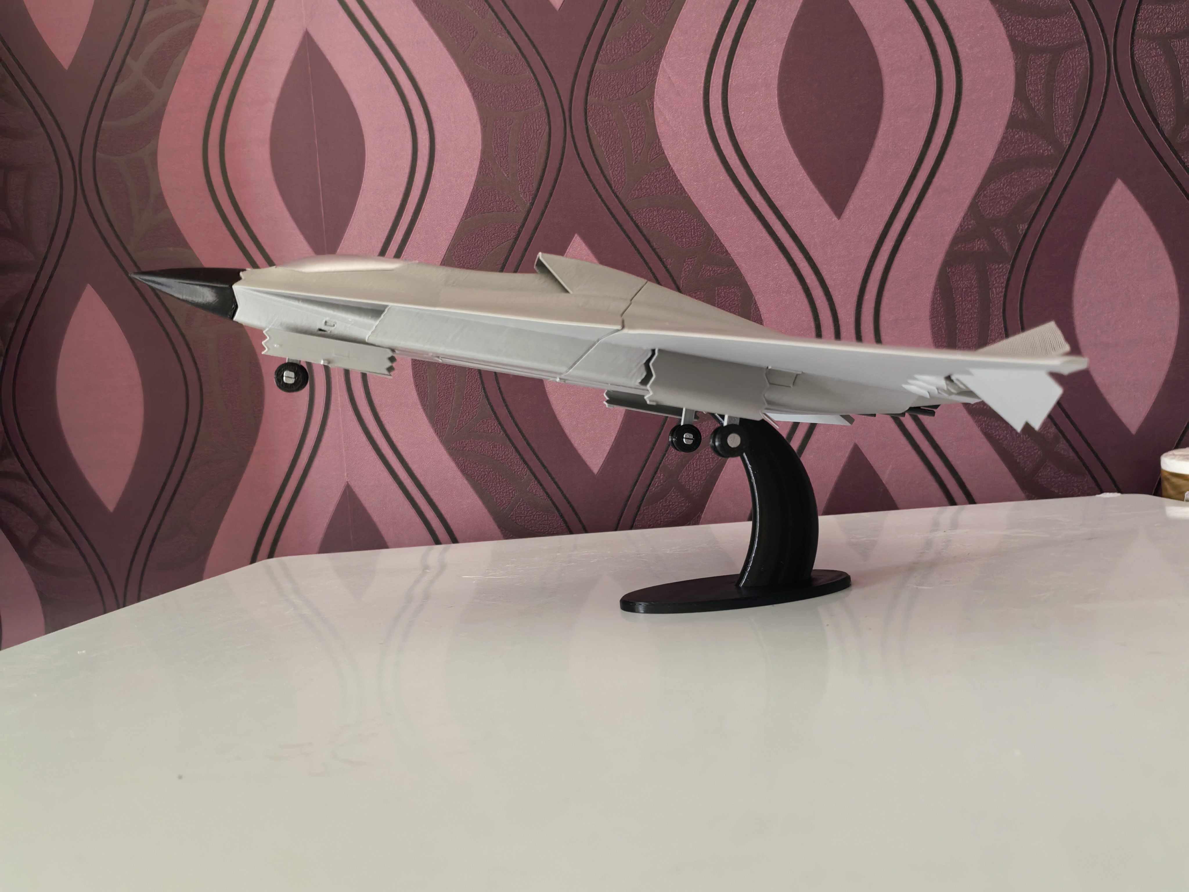 Miniatura 6 do modelo 3D 6代机J36，2号和1号测试机，全动拼装，高精度，收入起落架，高精度，长300