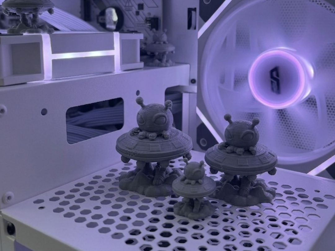 Mini UFO Pilot | Alien Spaceship Figurine