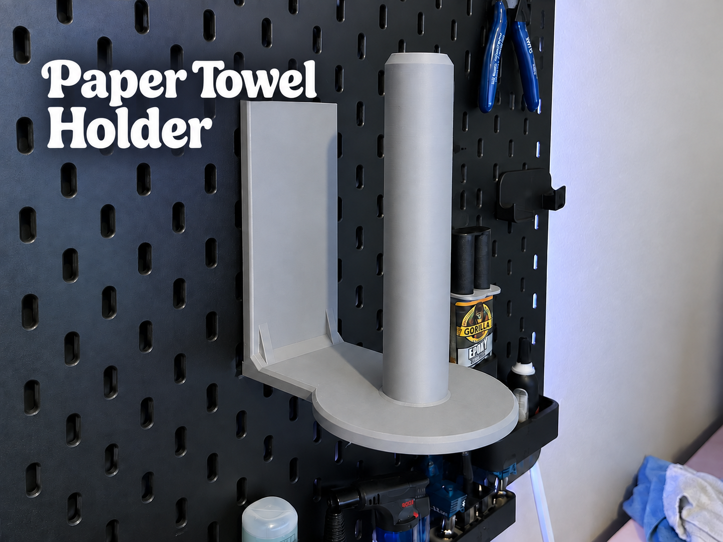 Paper towel Holder For Ikea Skadis - 1
