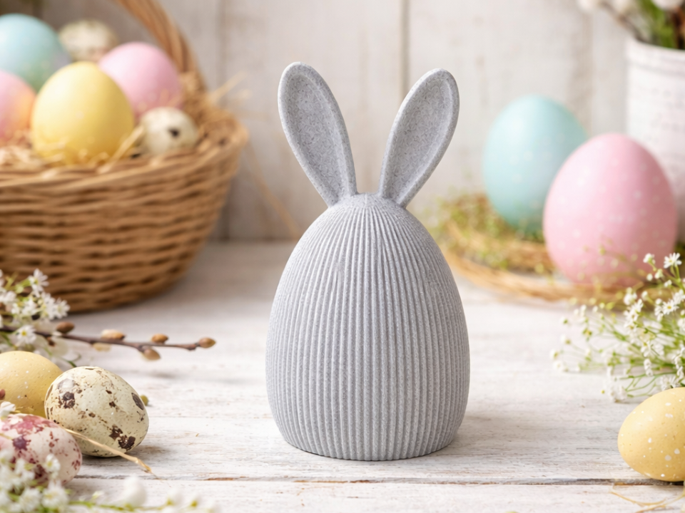 Decorative Easter egg with ears