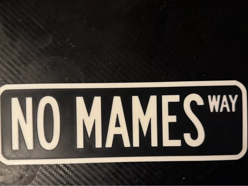 No Mames Way Street Sign Plaque