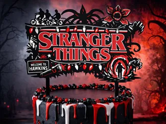 Stranger Things Theme Cake Topper