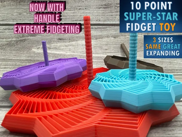 Expanded Sensory Fidget Star - WITH HANDLES