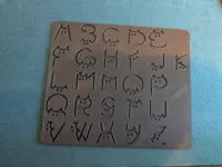 Gabarit de dessin alphabet chat — photo 3